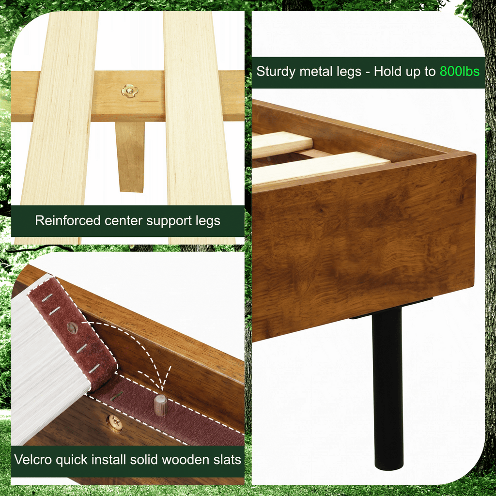 Alander Solid Wood Bed Frame