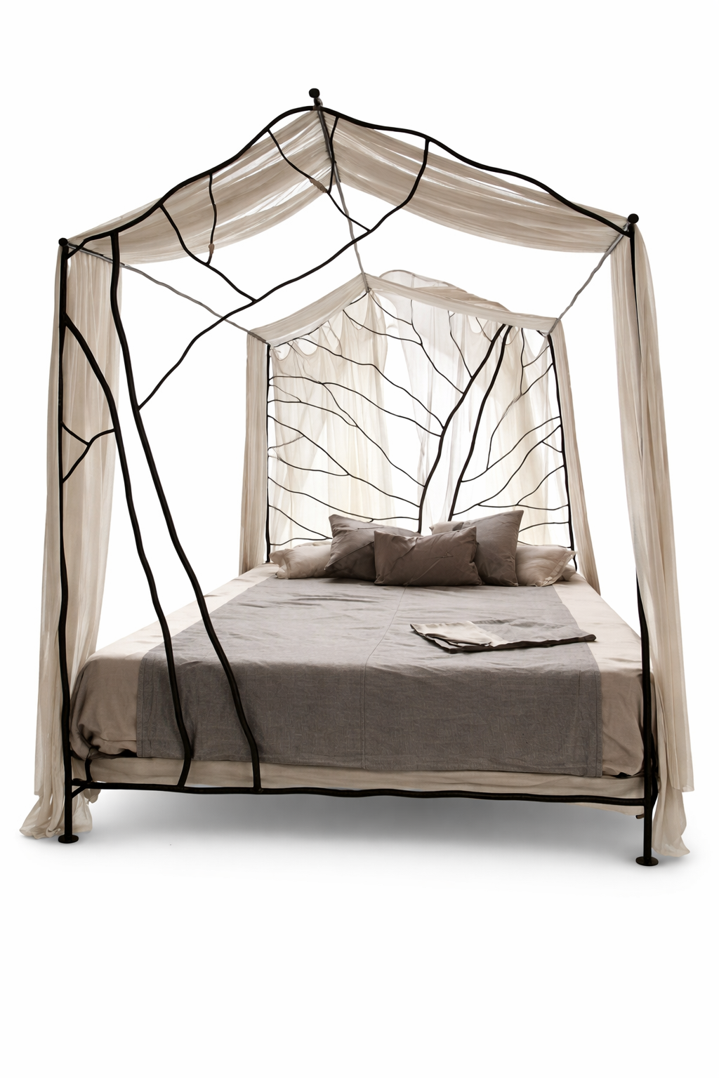 “Tree of Love” Sculptural Canopy Bed | Hand-Forged Iron Bed by Luis Márquez Studio