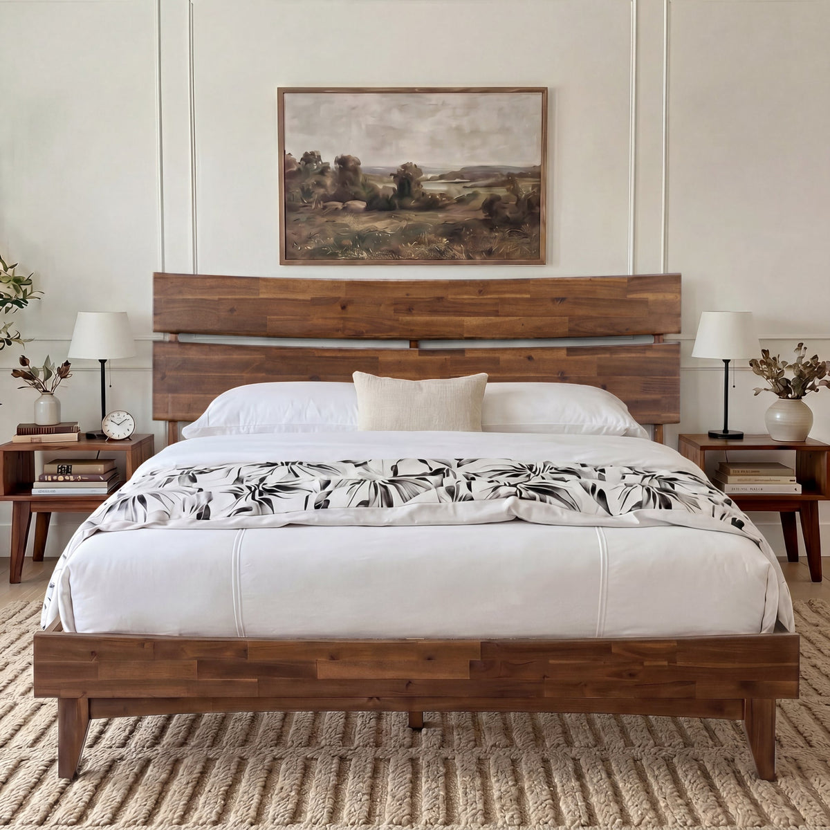 Aurora Solid Wood Bed Frame